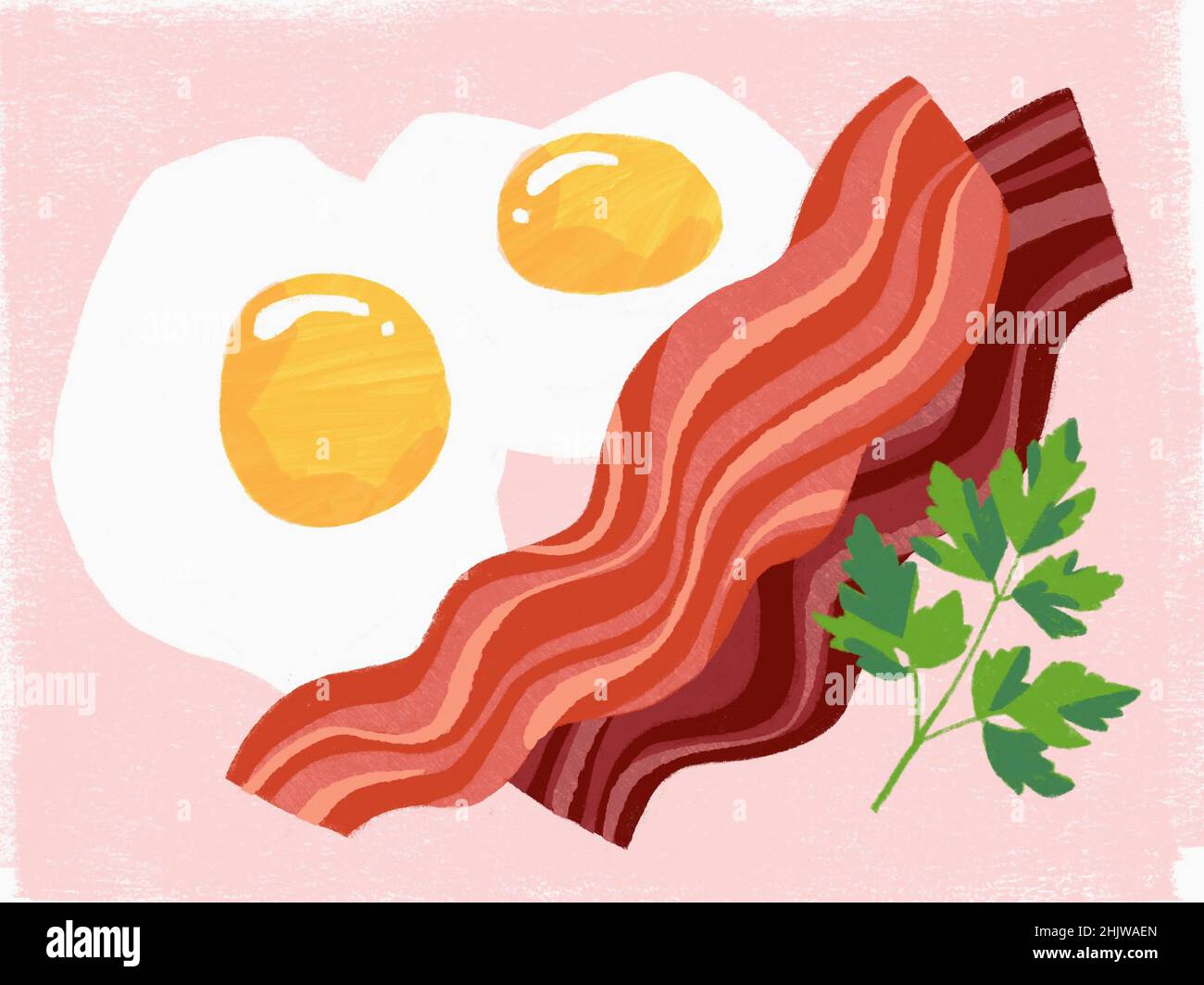 Bacon and eggs Stock Photo