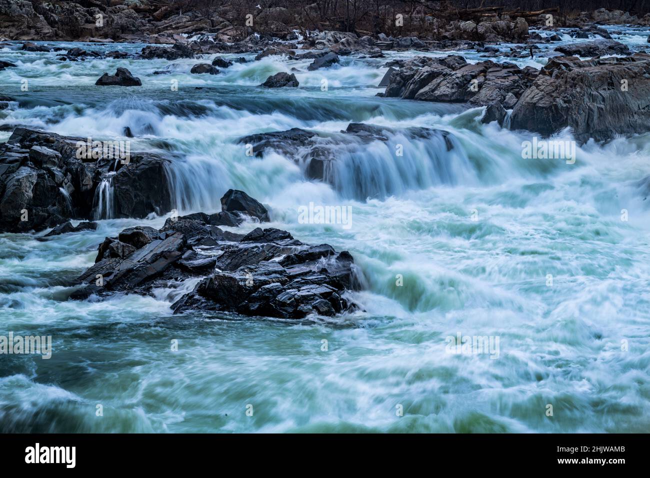 Rocky cascade in wilderness hi-res stock photography and images - Alamy