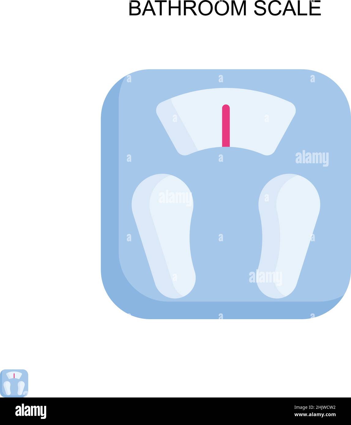 Bathroom scale Simple vector icon. Illustration symbol design template ...
