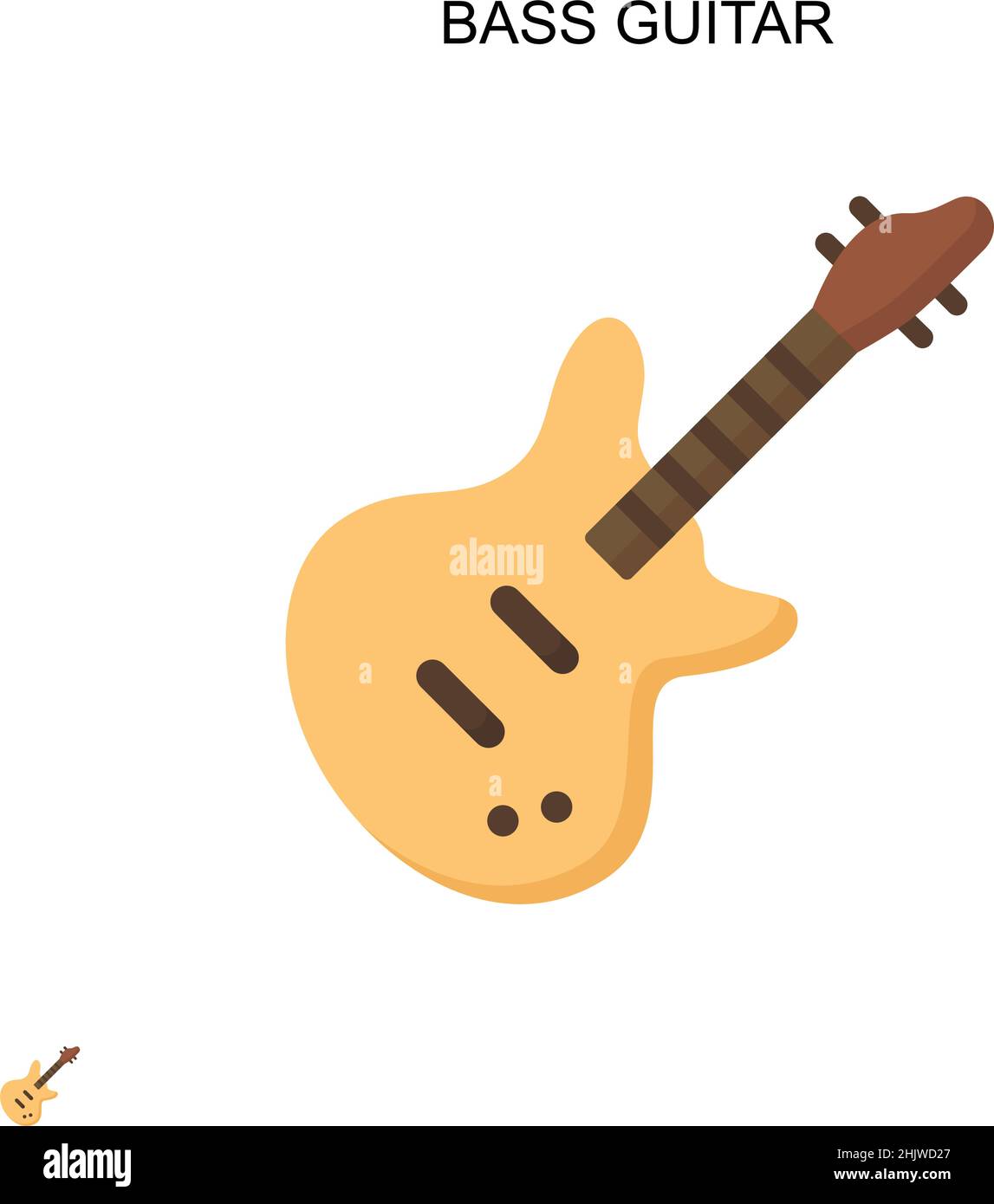 Bass guitar Simple vector icon. Illustration symbol design template for web  mobile UI element Stock Vector Image & Art - Alamy