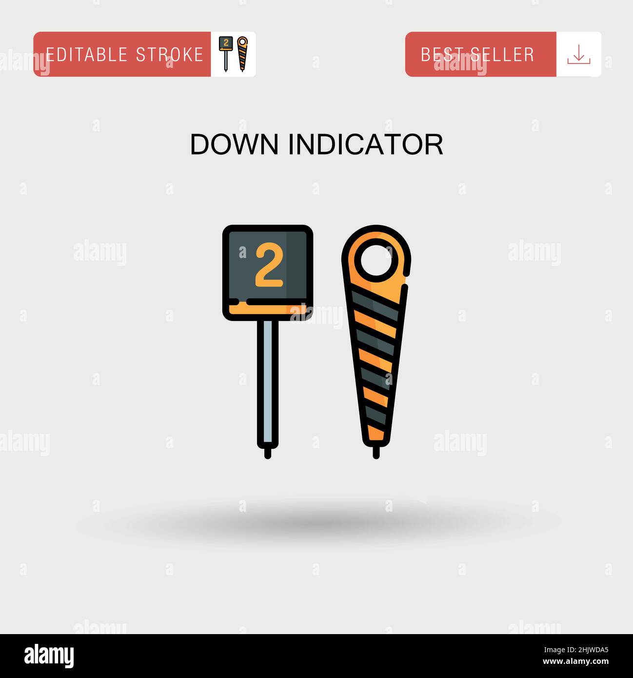 Down indicator Simple vector icon Stock Vector Image & Art Alamy