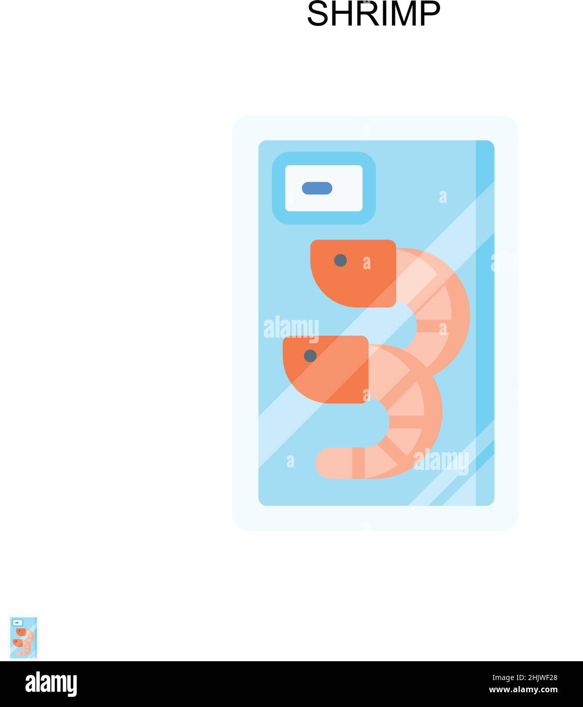 Shrimp Simple vector icon. Illustration symbol design template for web ...