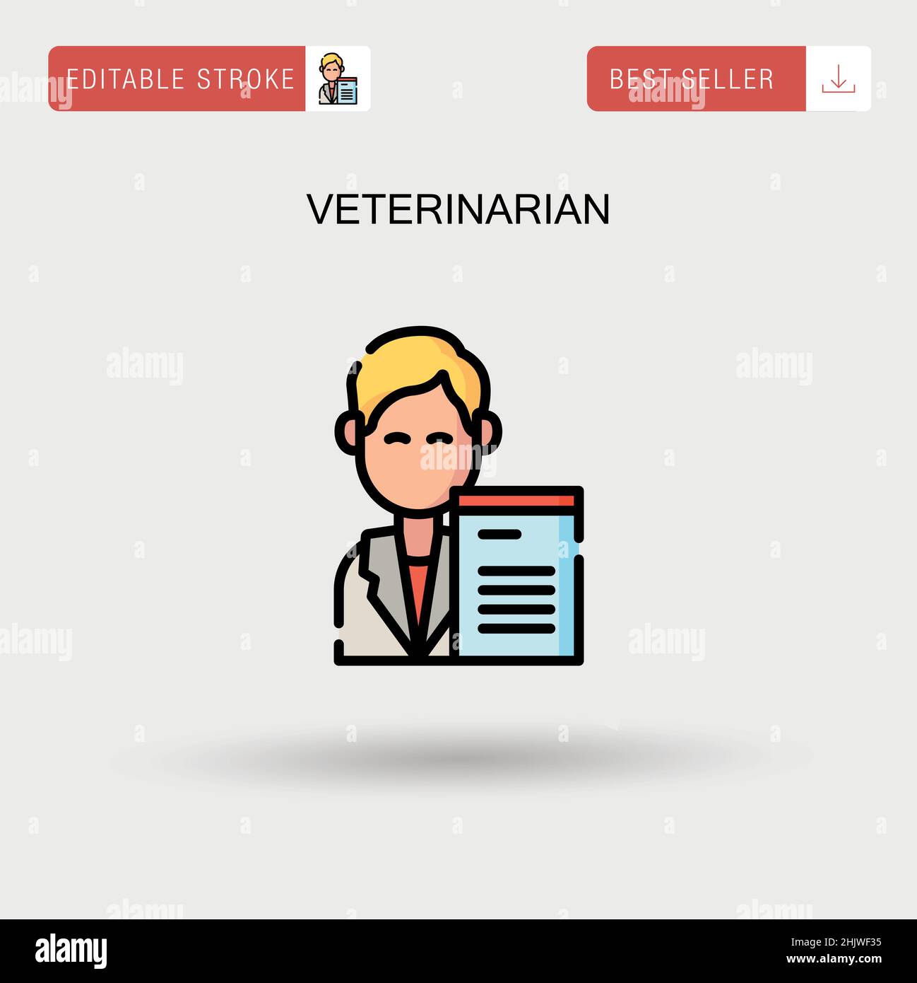 Veterinarian Simple vector icon. Stock Vector