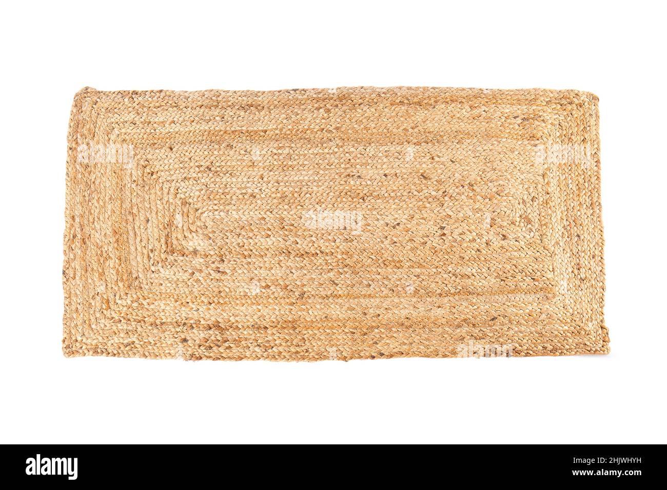 Wicker carpet on white background Stock Photo - Alamy
