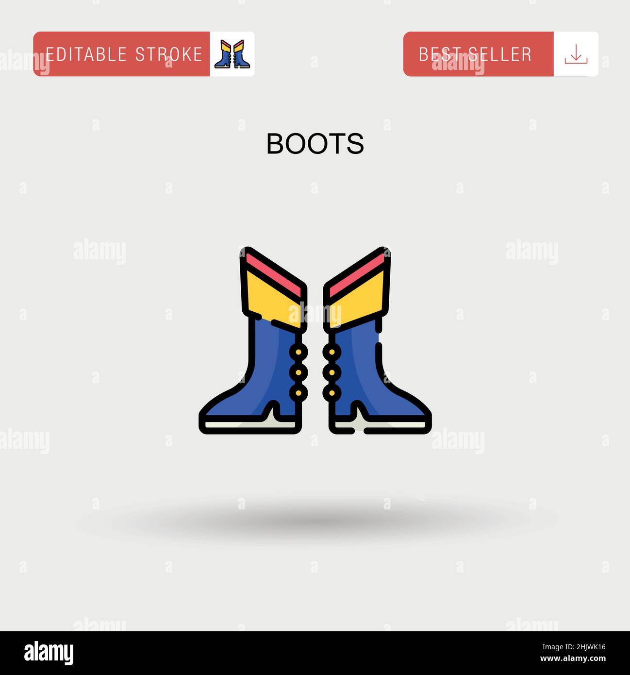 Red boots icon hi-res stock photography and images - Alamy