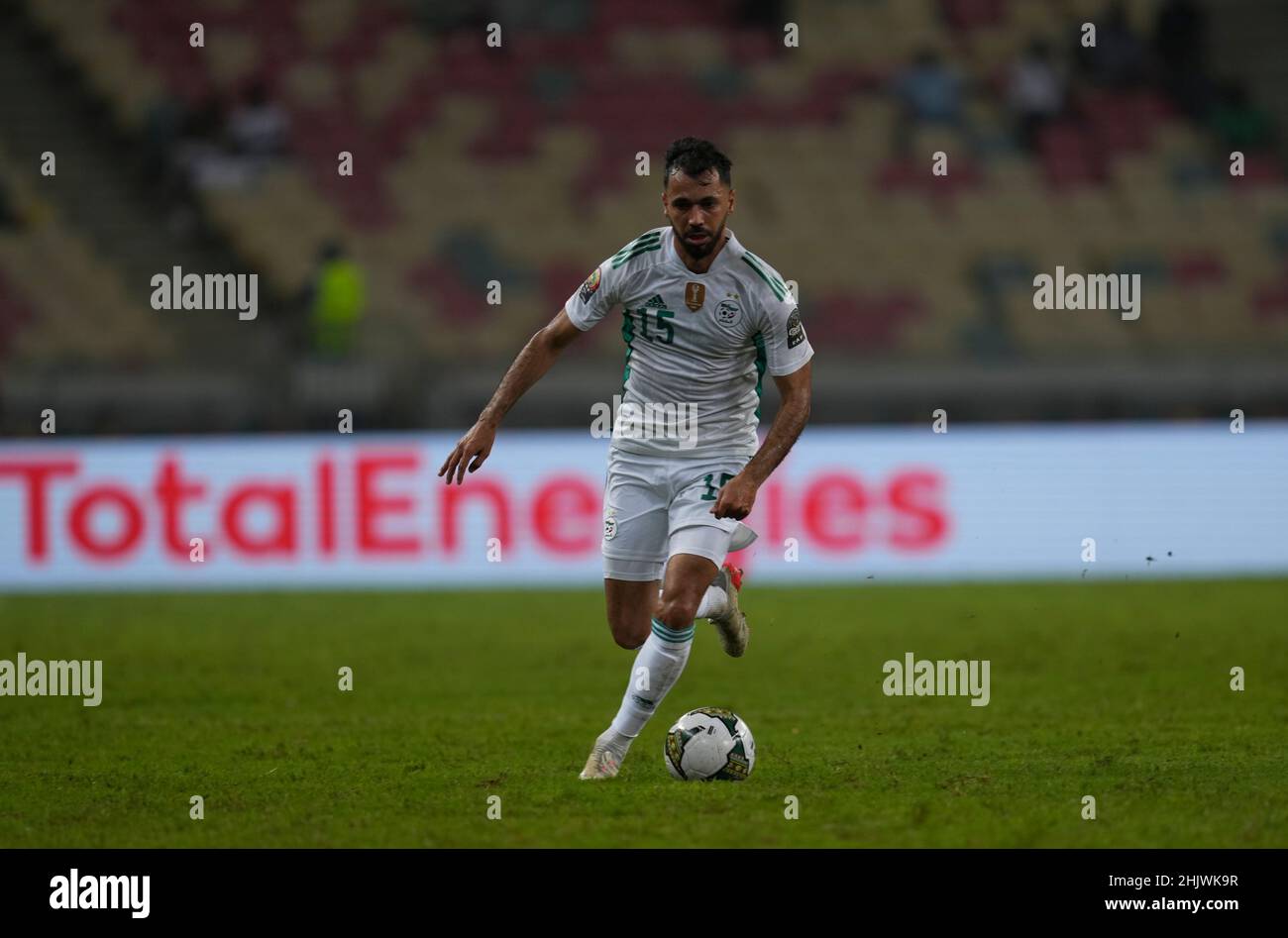 Douala, Cameroon, January, 16, 2022: Farid Boulaya of Algeria during Algeria versus Equatorial Guinea- Africa Cup of Nations at Japoma stadium. Kim Price/CSM. Stock Photo
