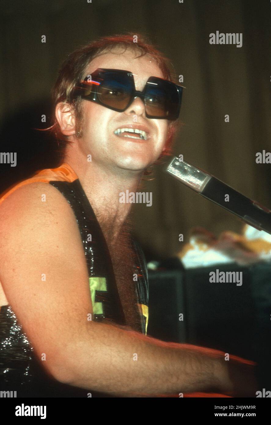 Elton John performing April 1973 Credit: Jeffrey Mayer / Rock Negatives / MediaPunch Stock Photo