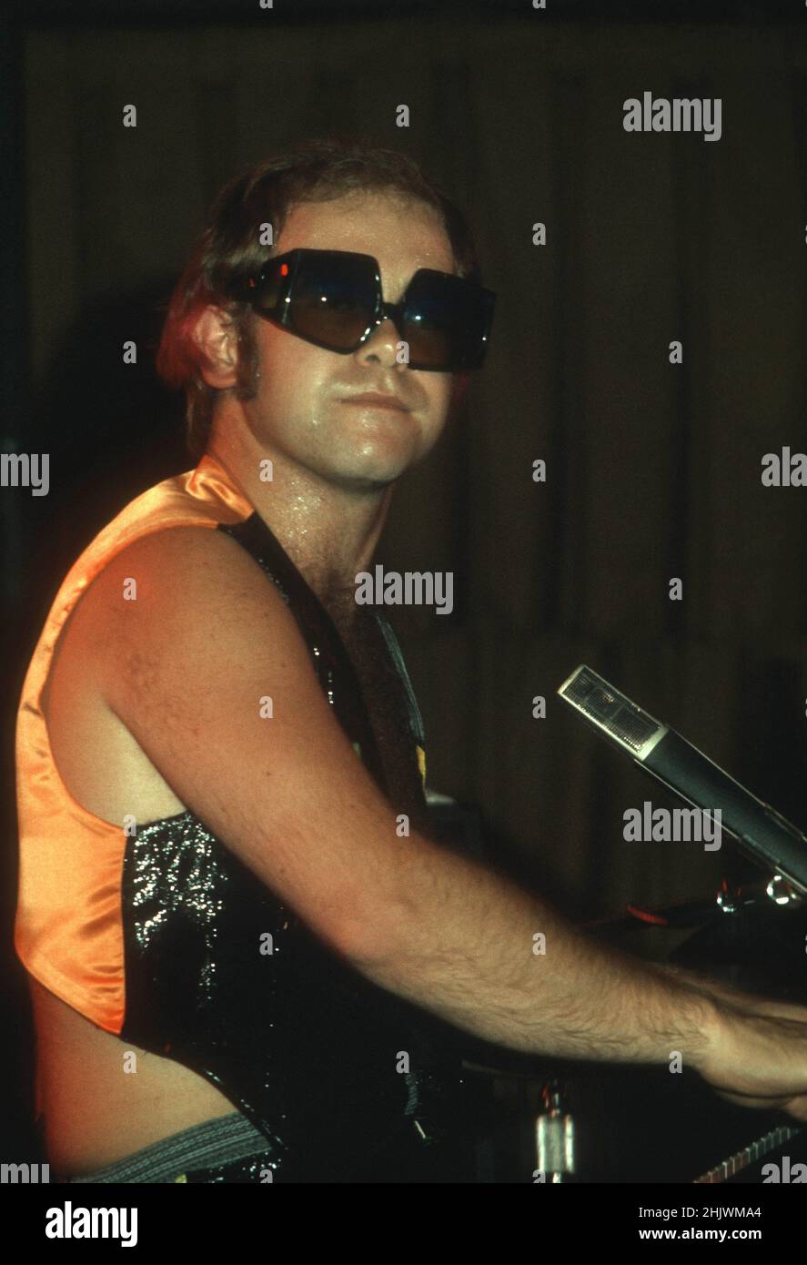 Elton John performing April 1973 Credit: Jeffrey Mayer / Rock Negatives / MediaPunch Stock Photo