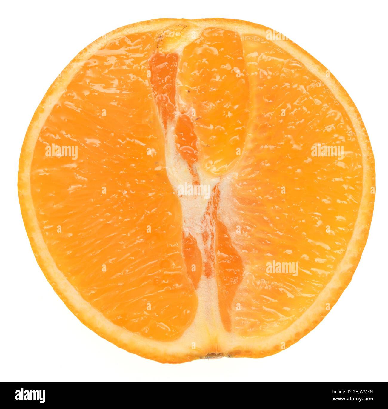Slice of orange isolated on white background Stock Photo - Alamy