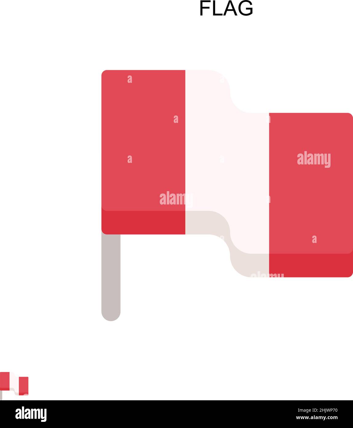 Flag Simple vector icon. Illustration symbol design template for web ...