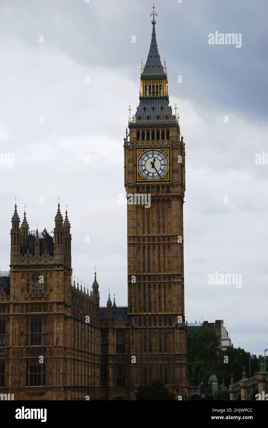 Famous Big Ben, also known as Elizabeth Tower, clock tower at the