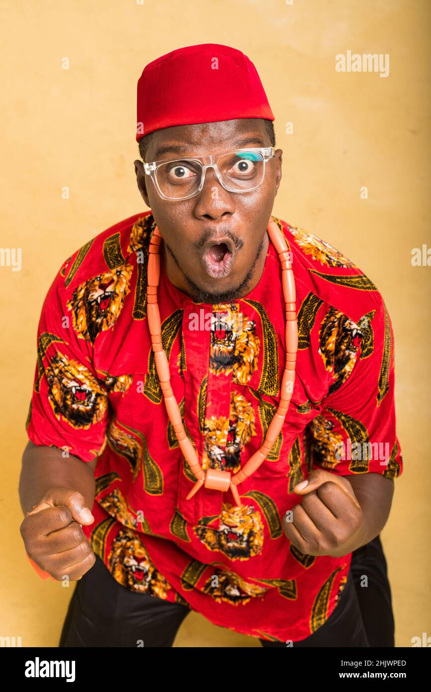 Nigerian man in traditional costume hi res stock photography and