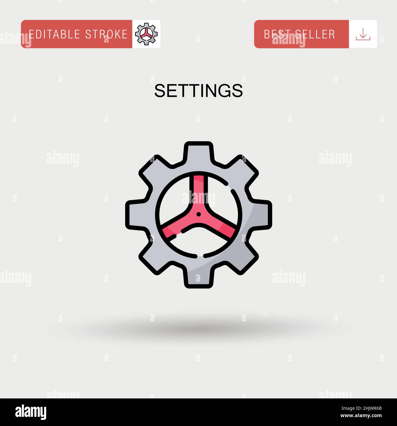 Settings Simple vector icon Stock Vector Image & Art - Alamy