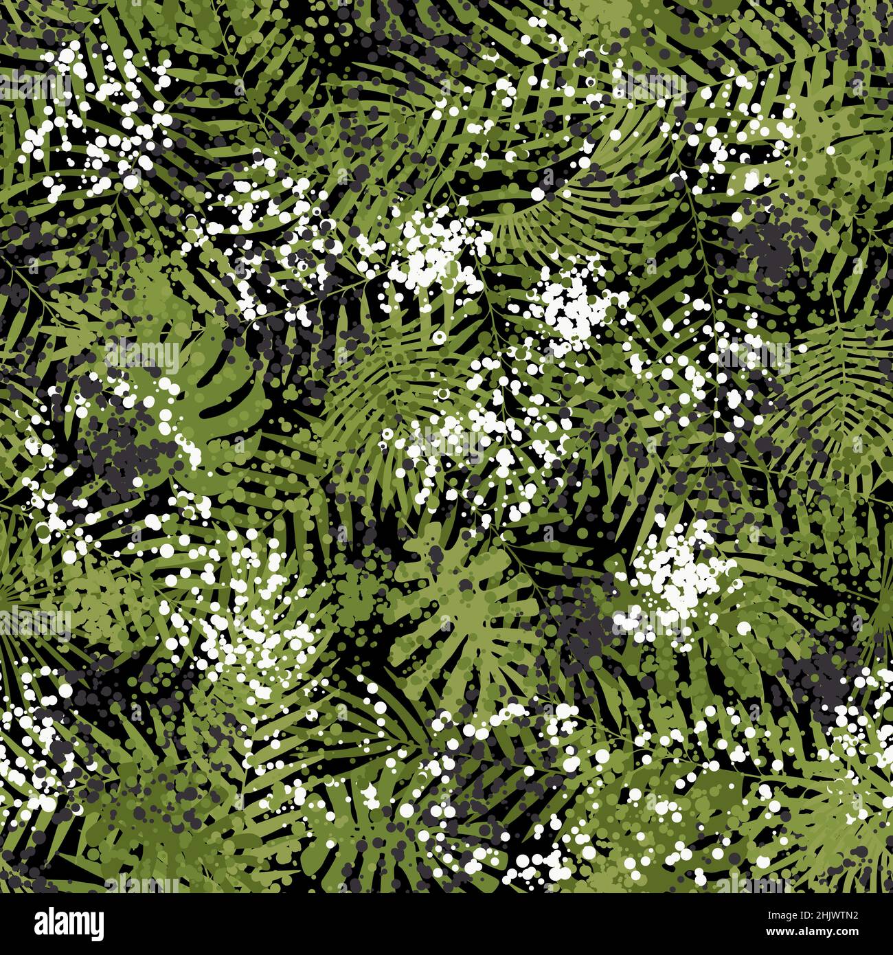 Summer camouflage hawaiian seamless pattern monstera tropical plants leaves  Stock Vector Image & Art - Alamy