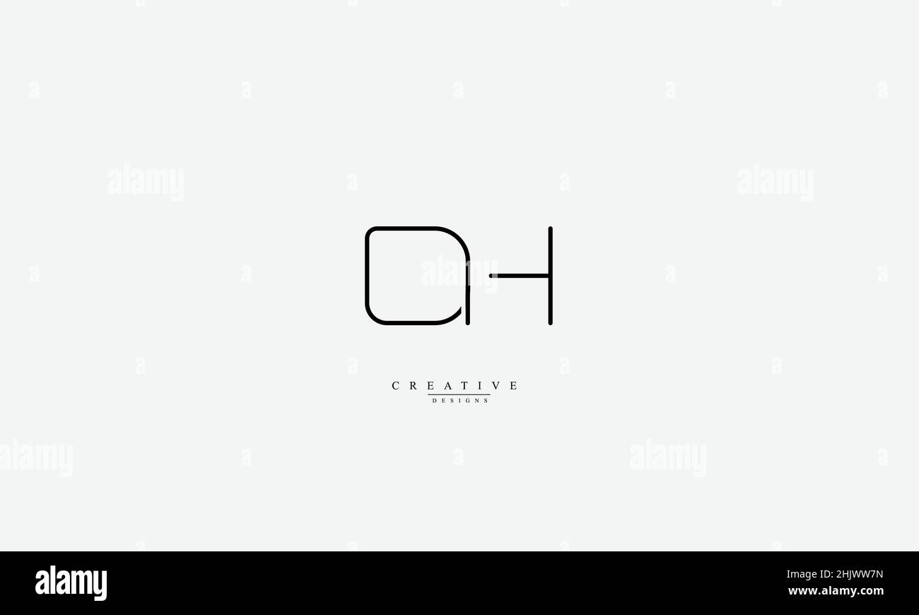 DH HD D H Alphabet letters Initials Monogram logo Stock Vector Image ...