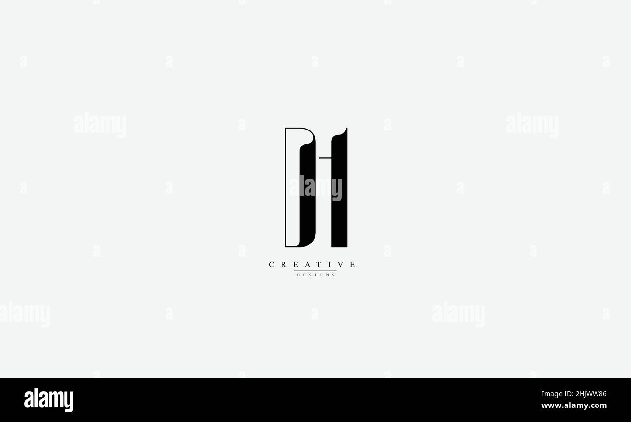DH HD D H Alphabet letters Initials Monogram logo Stock Vector Image ...