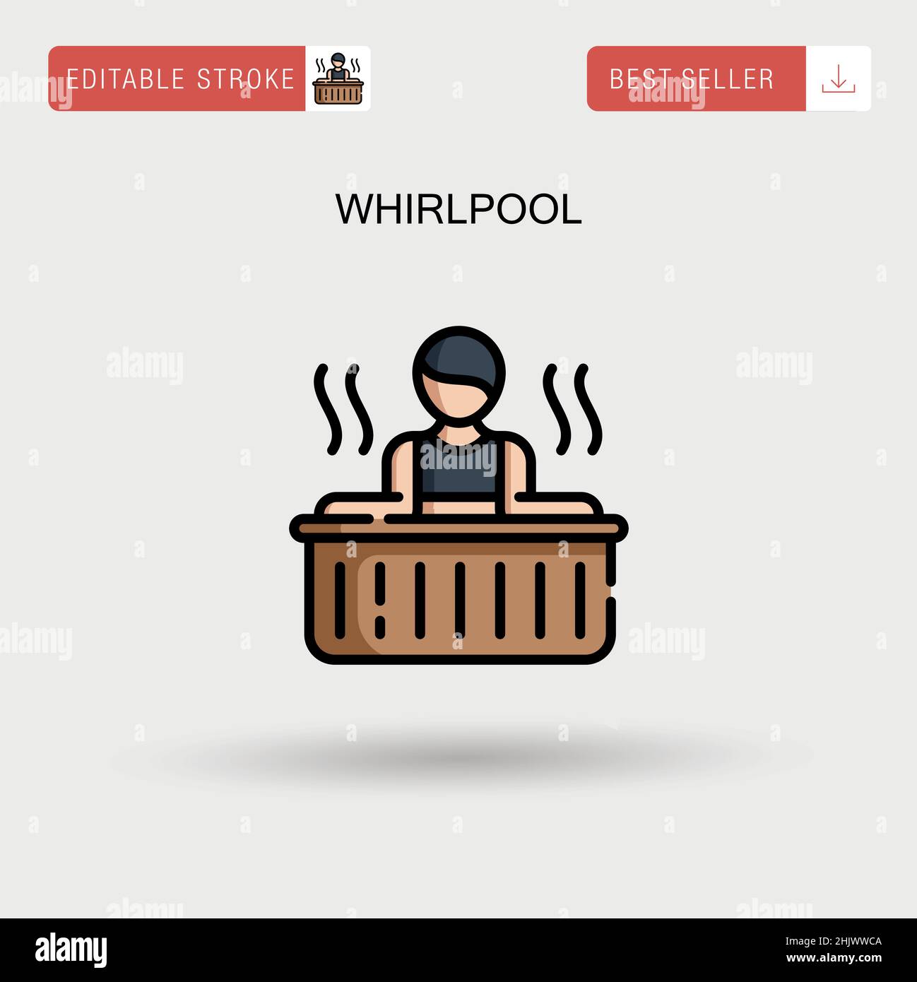 Whirlpool Simple vector icon. Stock Vector