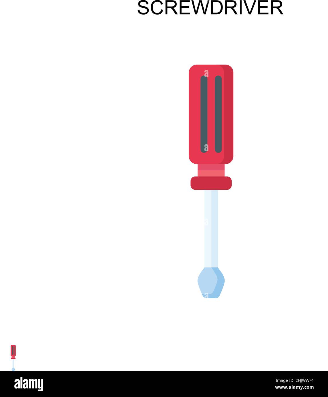 Screwdriver Simple vector icon. Illustration symbol design template for ...