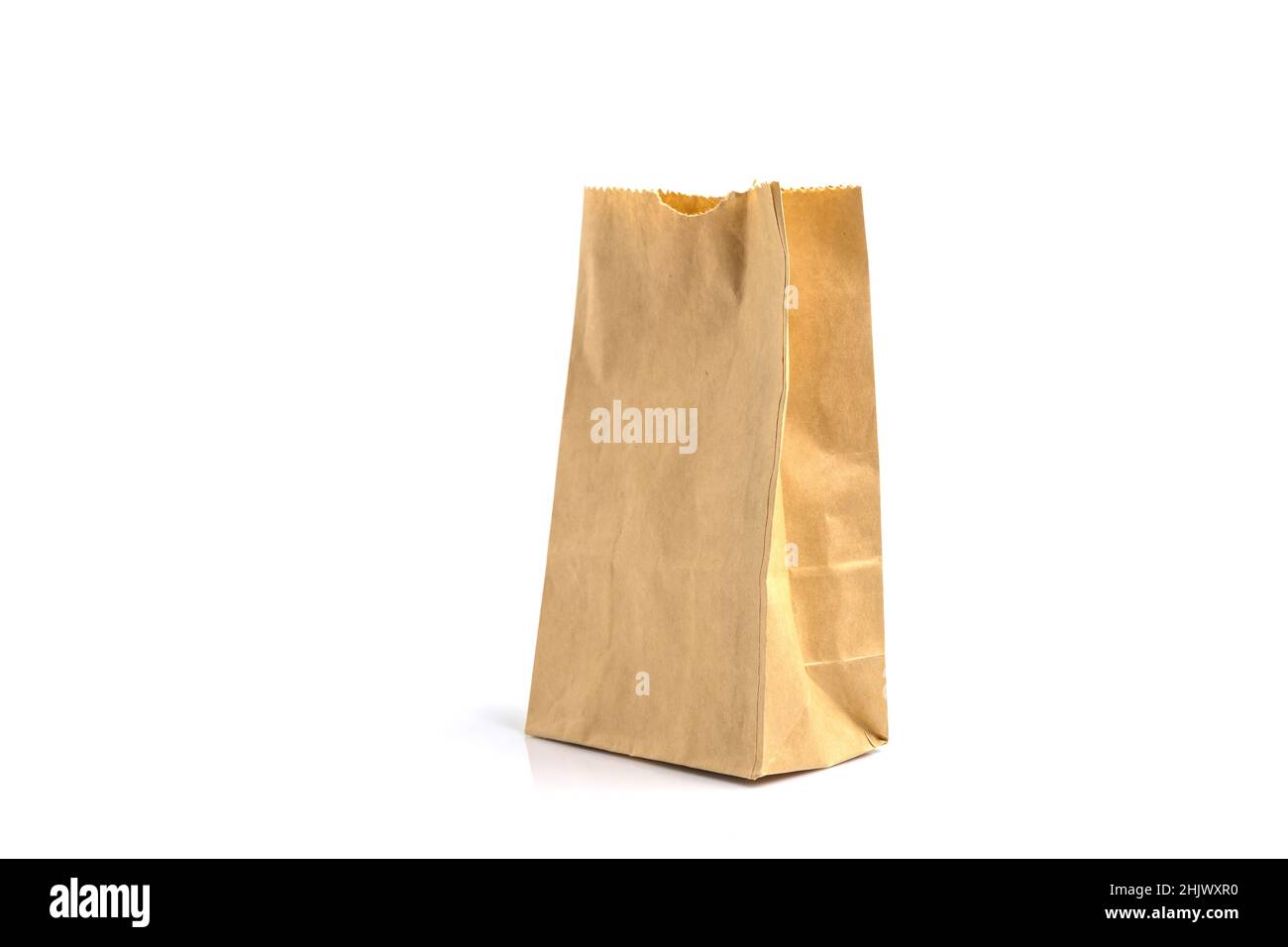 recycle brown paper bag isolated on white background Stock Photo Alamy