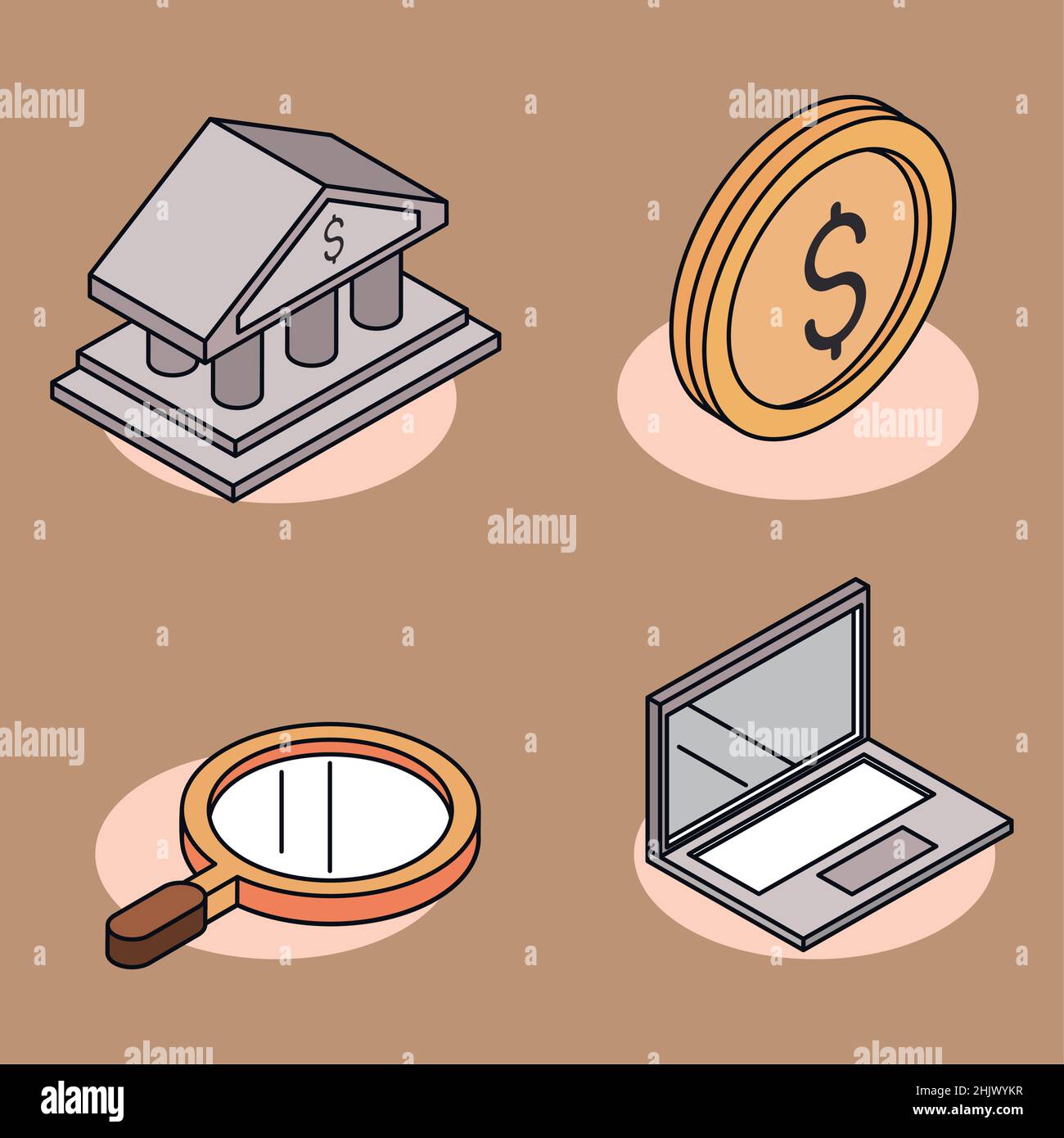 loans and scholarship icons Stock Vector