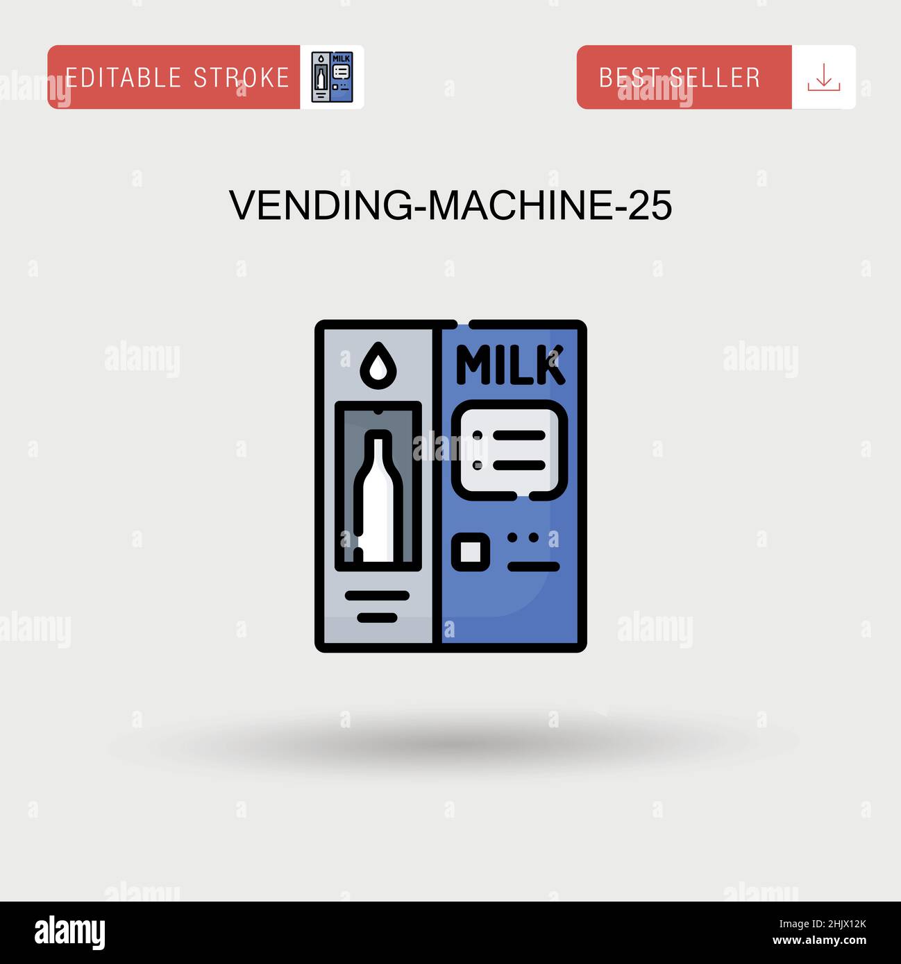 Vending-machine-25 Simple vector icon. Stock Vector