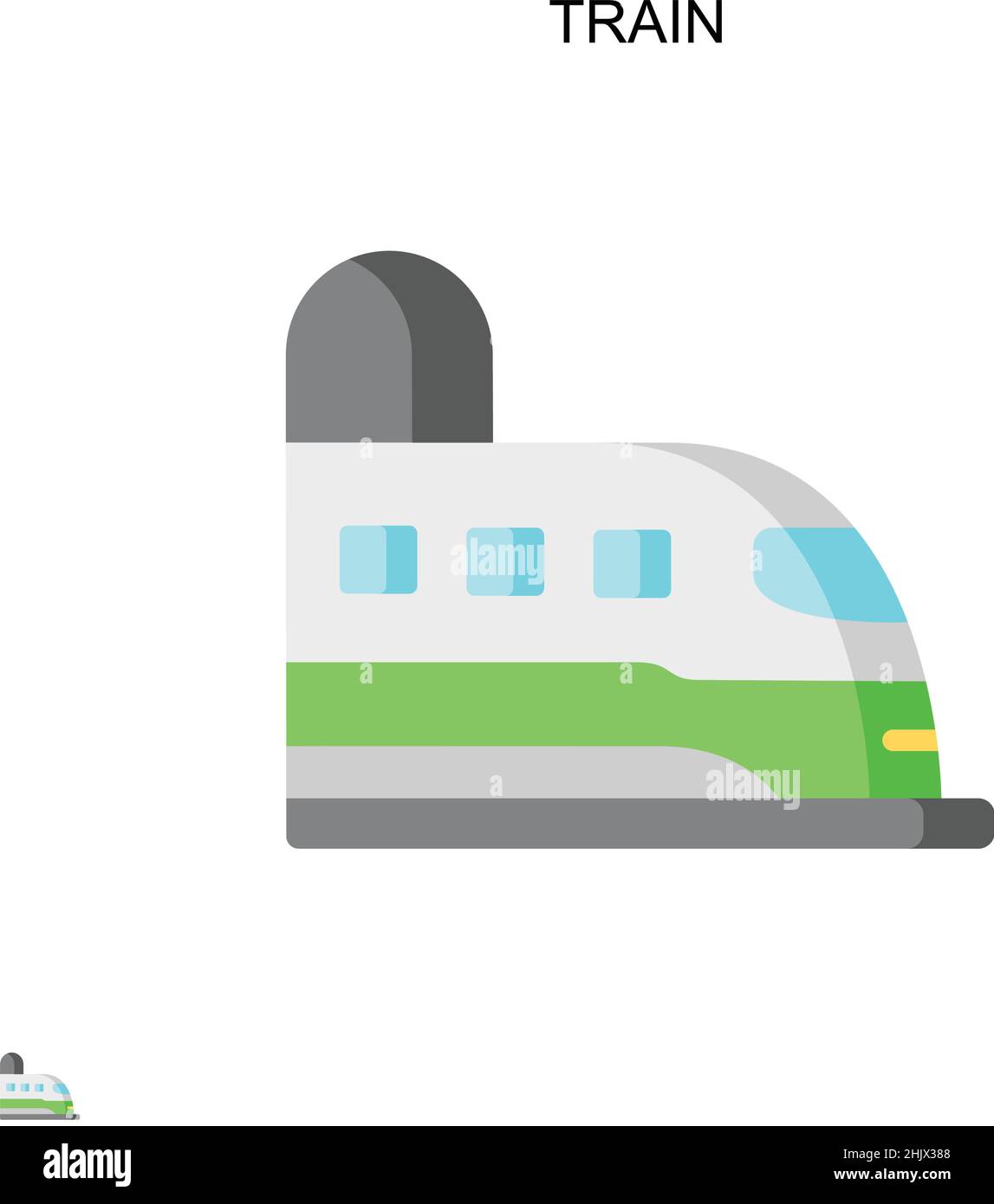 Train Simple vector icon. Illustration symbol design template for web ...