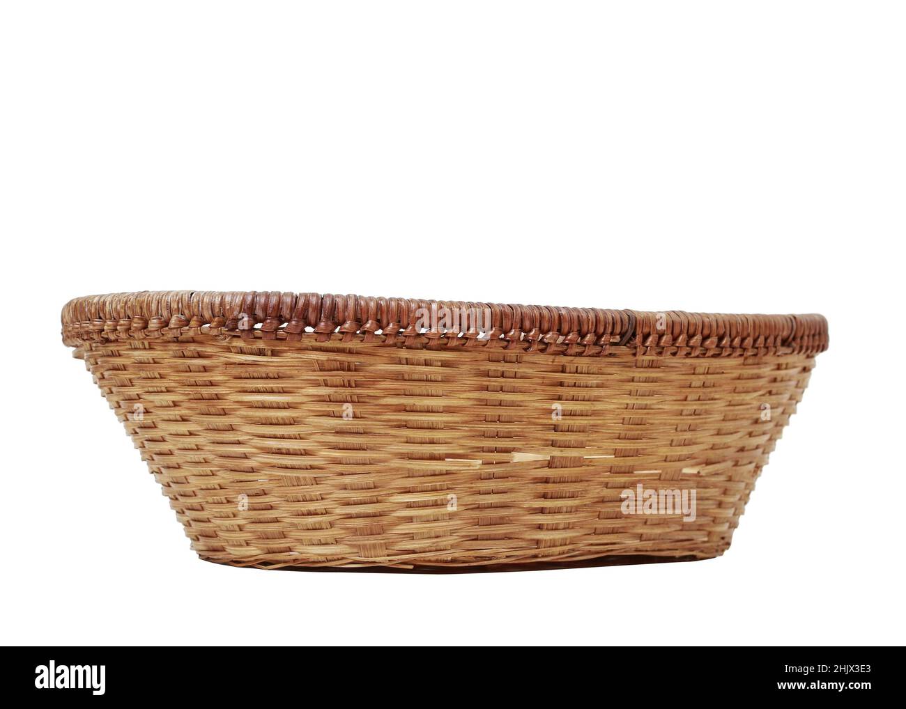 Wicker basket isolated on white background. Graphic resources Stock Photo