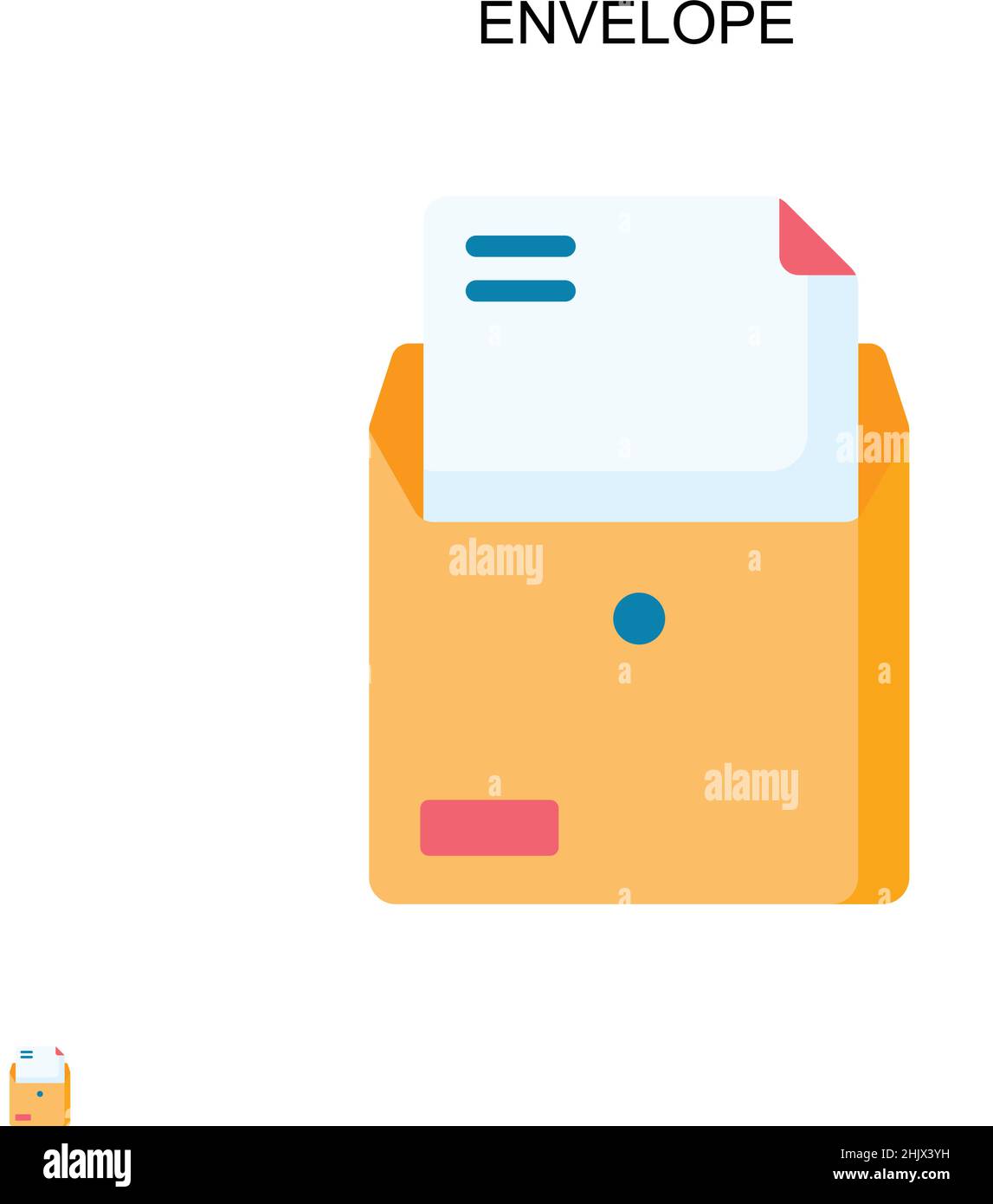 Envelope Simple vector icon. Illustration symbol design template for ...