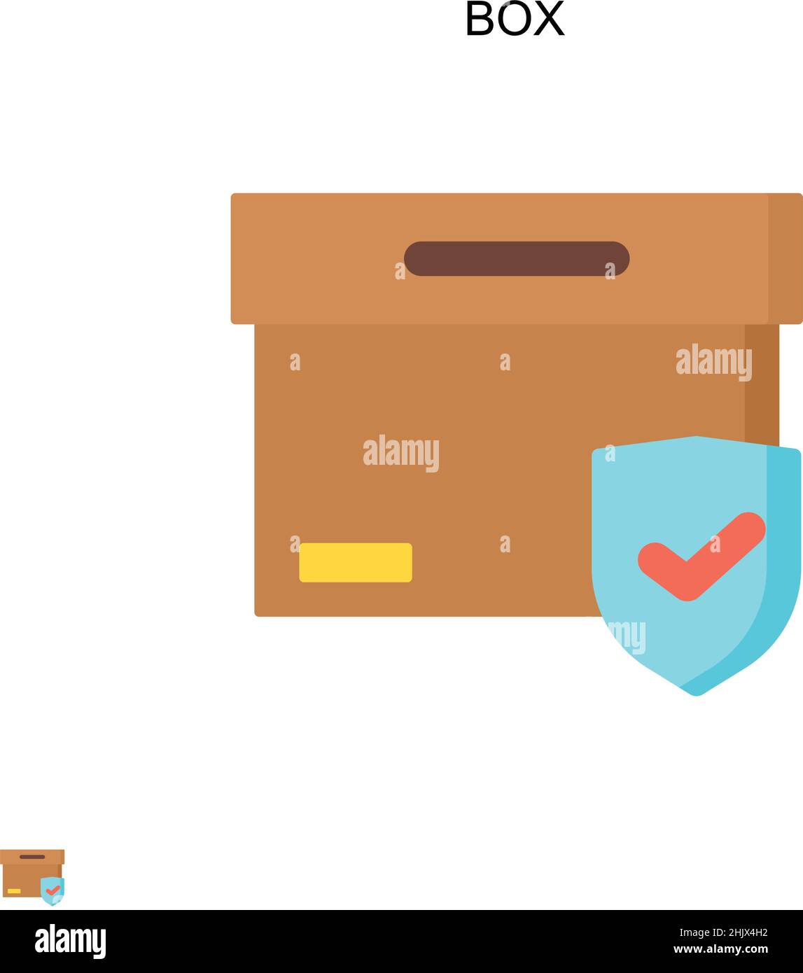 Box Simple vector icon. Illustration symbol design template for web ...