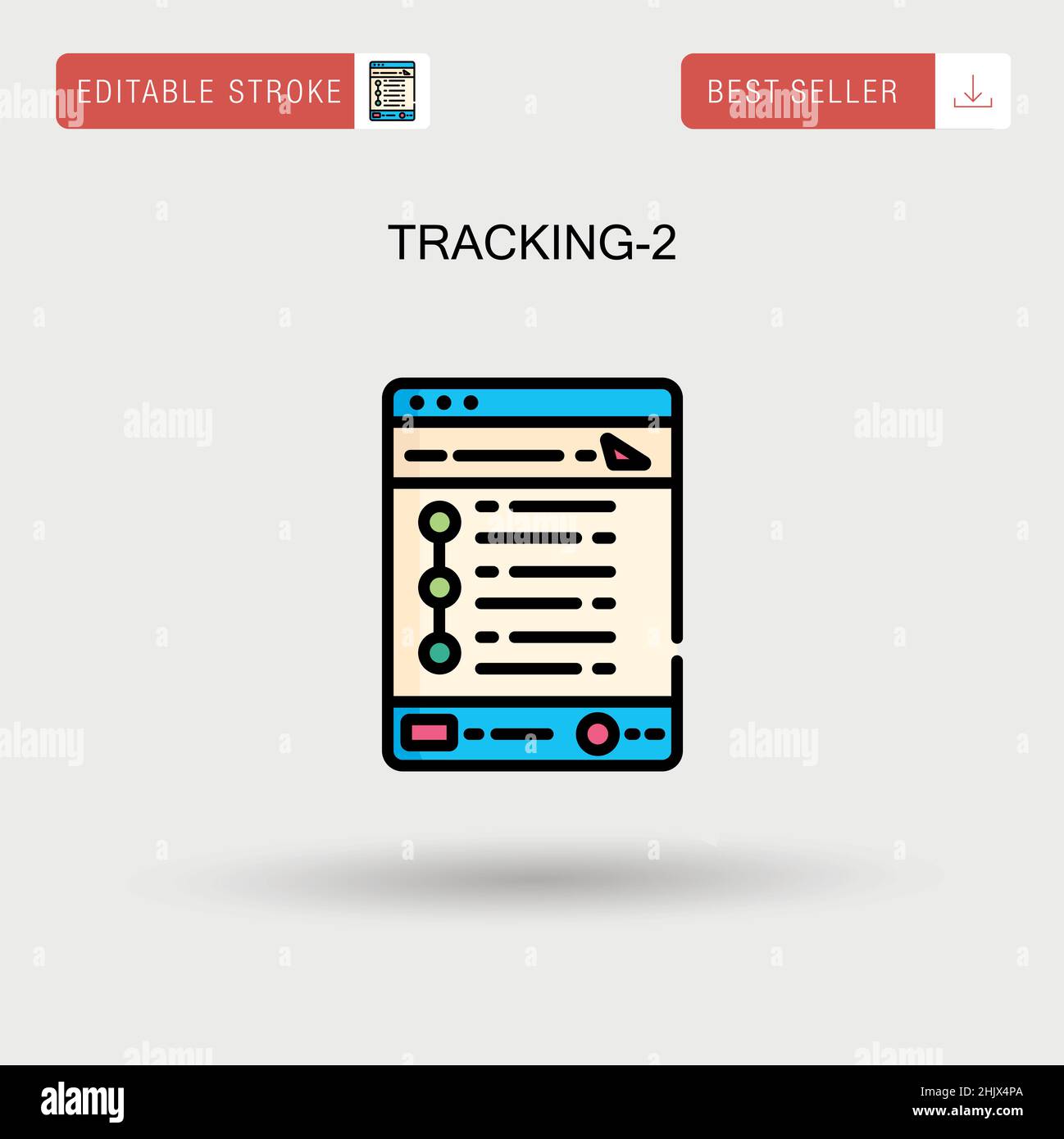 Tracking-2 Simple vector icon. Stock Vector