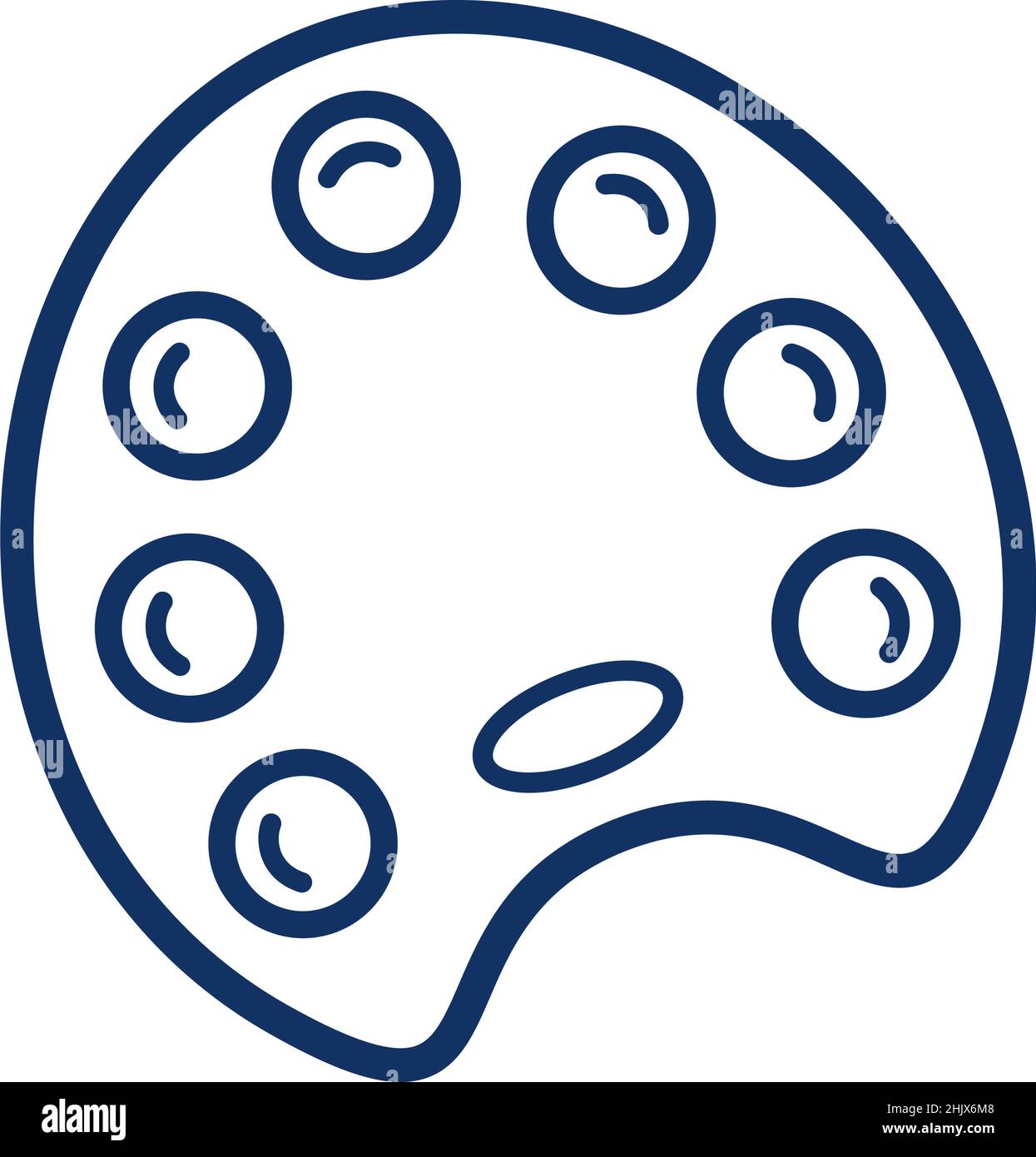 Color palette icon on white background, vector illustration Stock