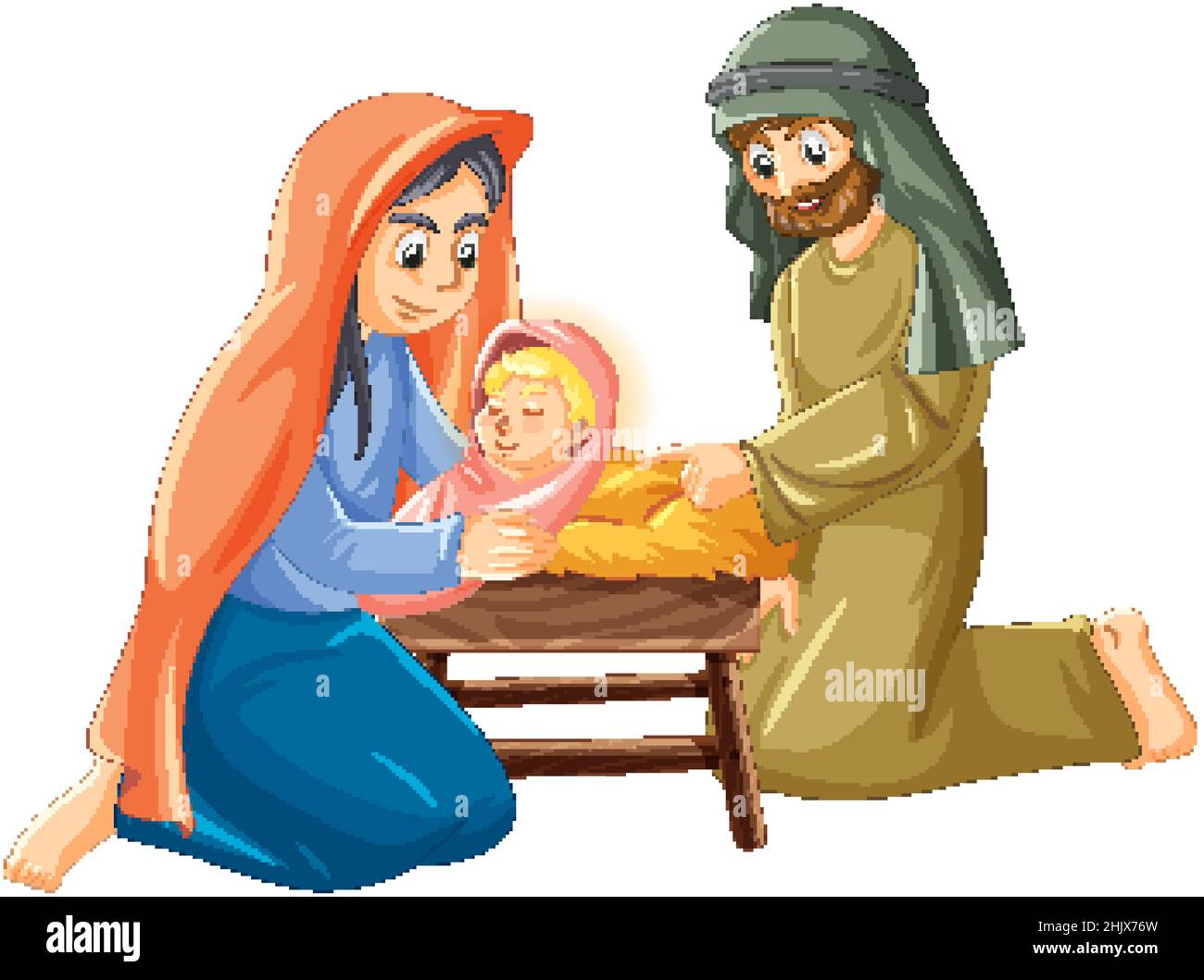 Nativity of Jesus birth of Jesus illustration Stock Vector Image & Art ...