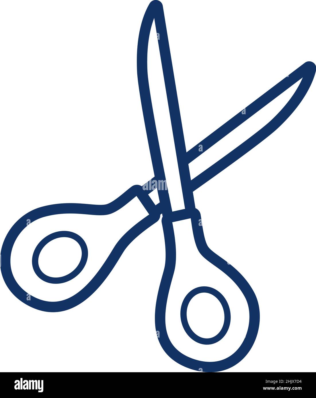 Scissors icon on white background, vector illustration Stock Vector