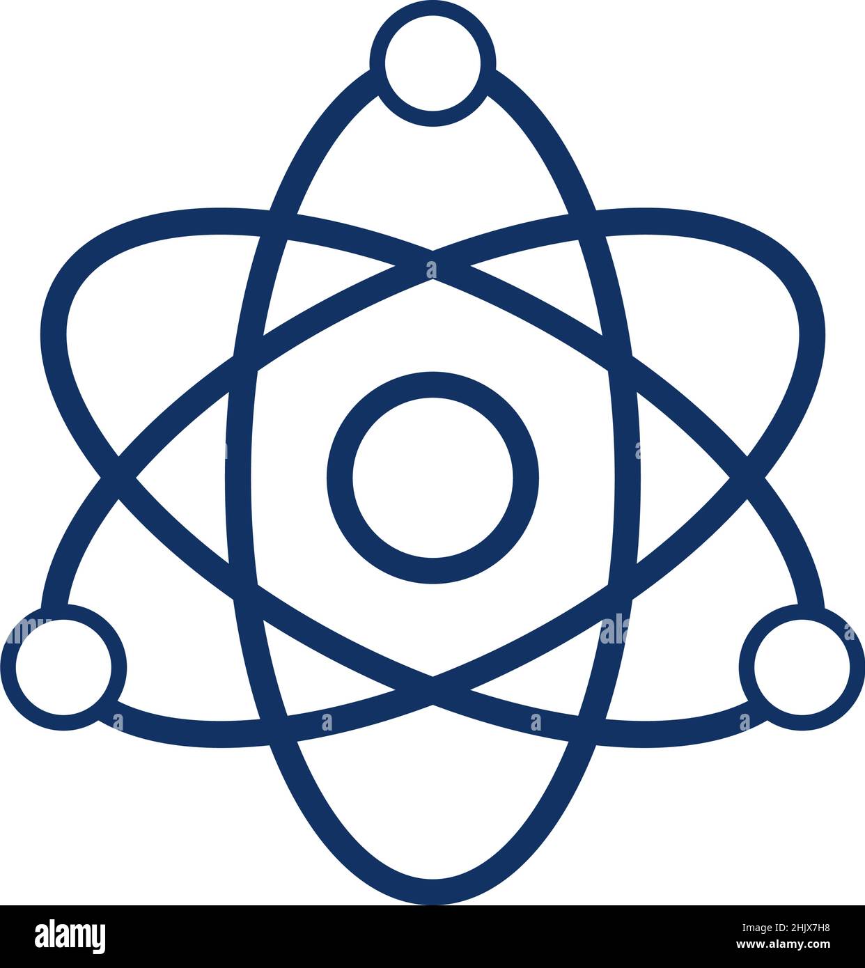 Atom icon on white background, vector illustration Stock Vector Image