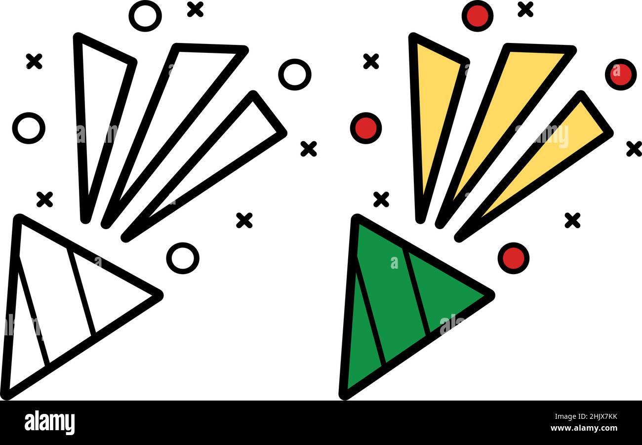 Firework icon on white background, vector illustration Stock Vector