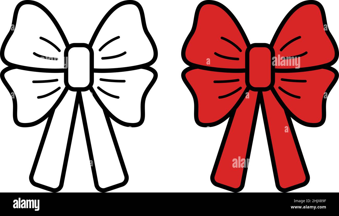 Bow icon on white background, vector illustration Stock Vector