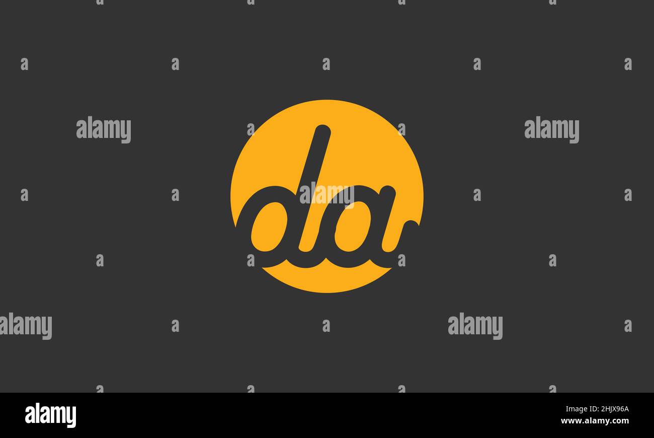 Bold letter DA circle outside - Initial vector design - Premium Icon ...