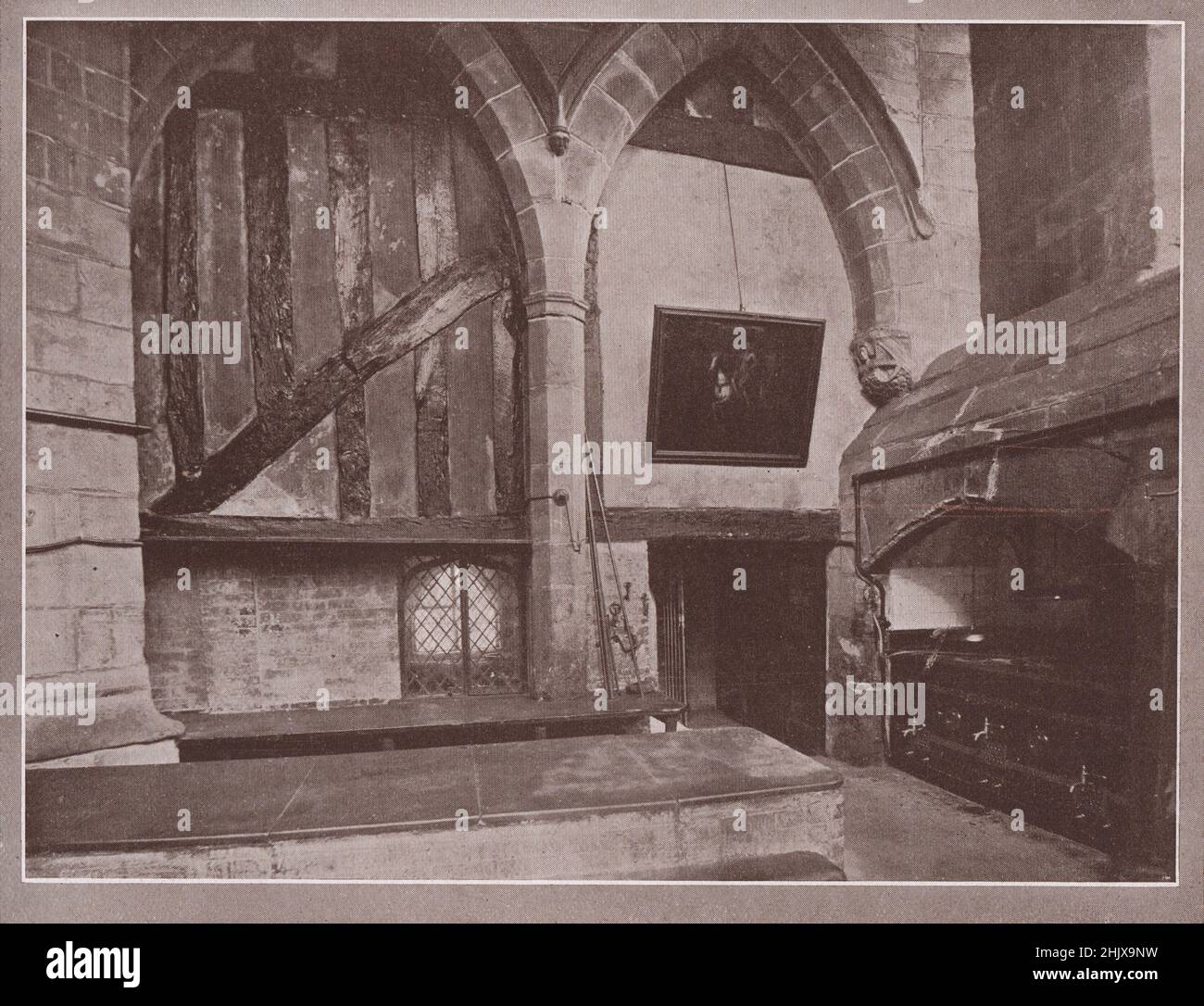 The kitchen, St. Mary's Hall, Conventry. Warwickshire (1923 Stock Photo