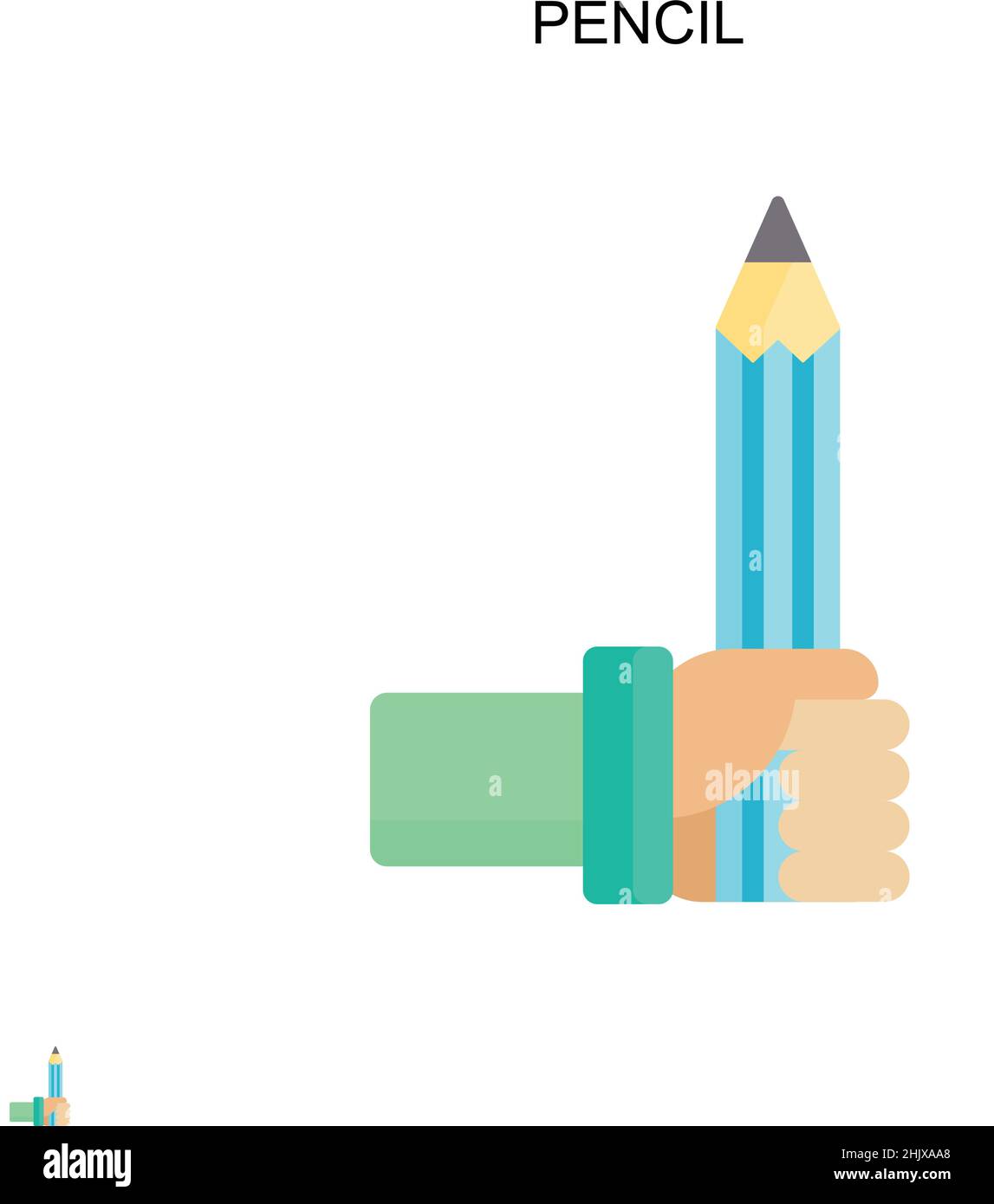 Pencil Simple vector icon. Illustration symbol design template for web ...