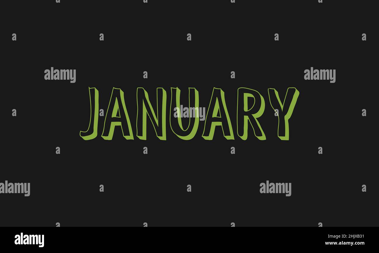 Month JANUARY in letters - Initial vector design - Premium Icon, Logo ...