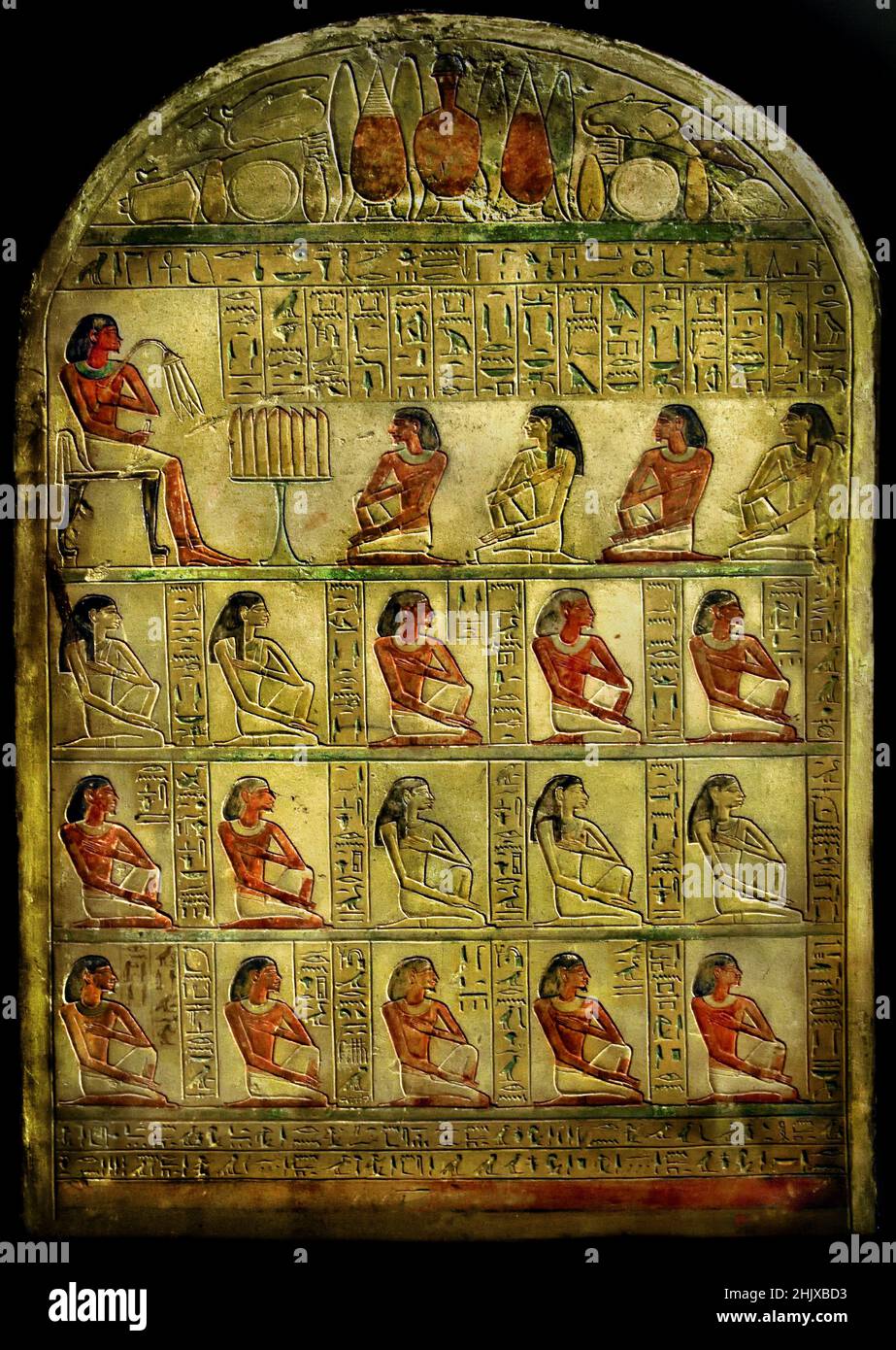 Family stela of the chief scribe horhernakht hi-res stock photography ...