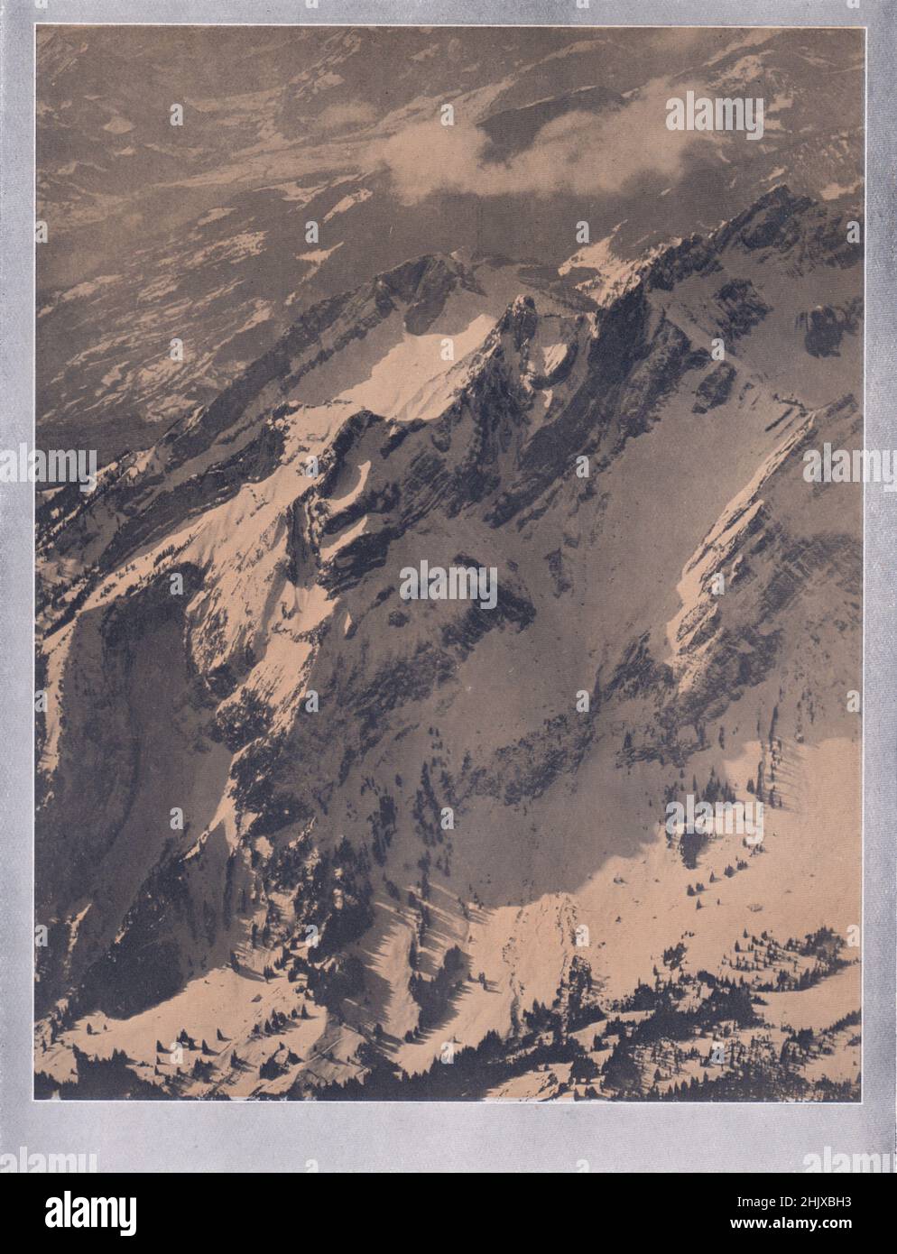 A view of Mont Pilatus. Switzerland (1925) Stock Photo
