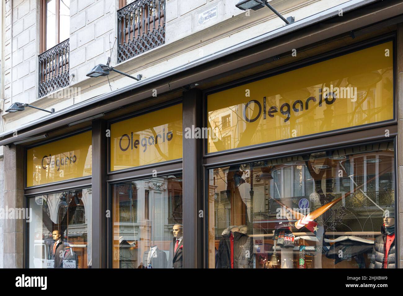 VALENCIA SPAIN JANUARY 10 2022 Olegario is a traditional men s clothing store Stock Photo Alamy