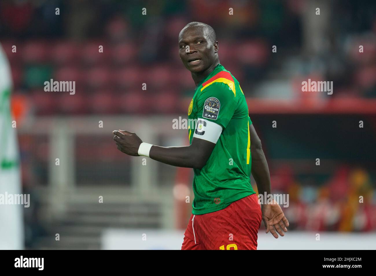 Yaounde, Cameroon, January, 24, 2022: Vincent Aboubakar of Cameroon during Cameroun versus Comoros - Africa Cup of Nations at Olembe stadium. Kim Price/CSM. Stock Photo