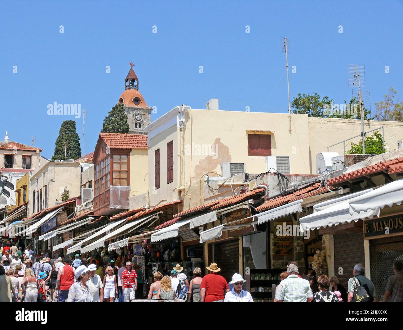street scene, Rhodos city, Rhodos island, Greece Stock Photo