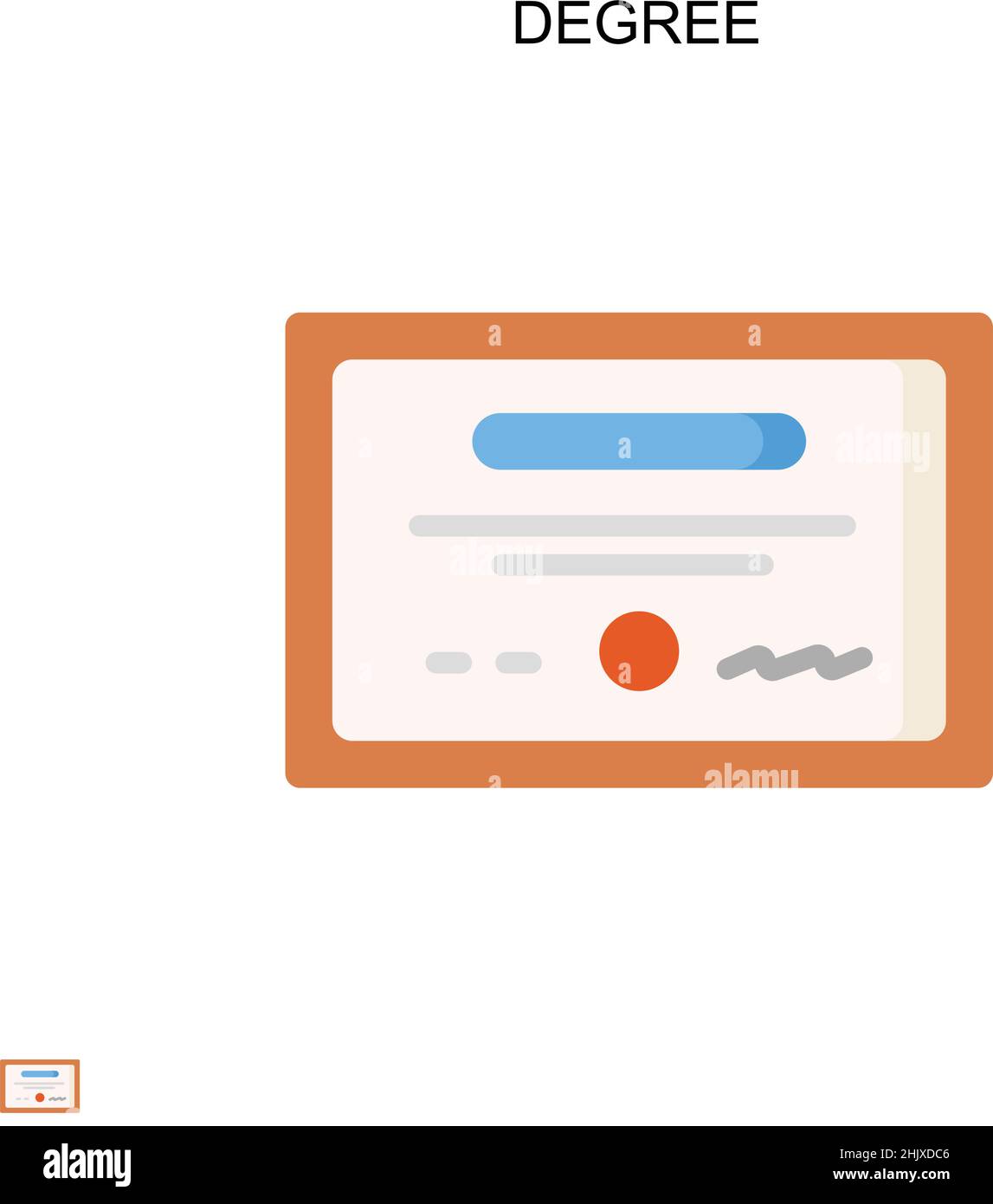 Degree Simple vector icon. Illustration symbol design template for web mobile UI element. Stock Vector