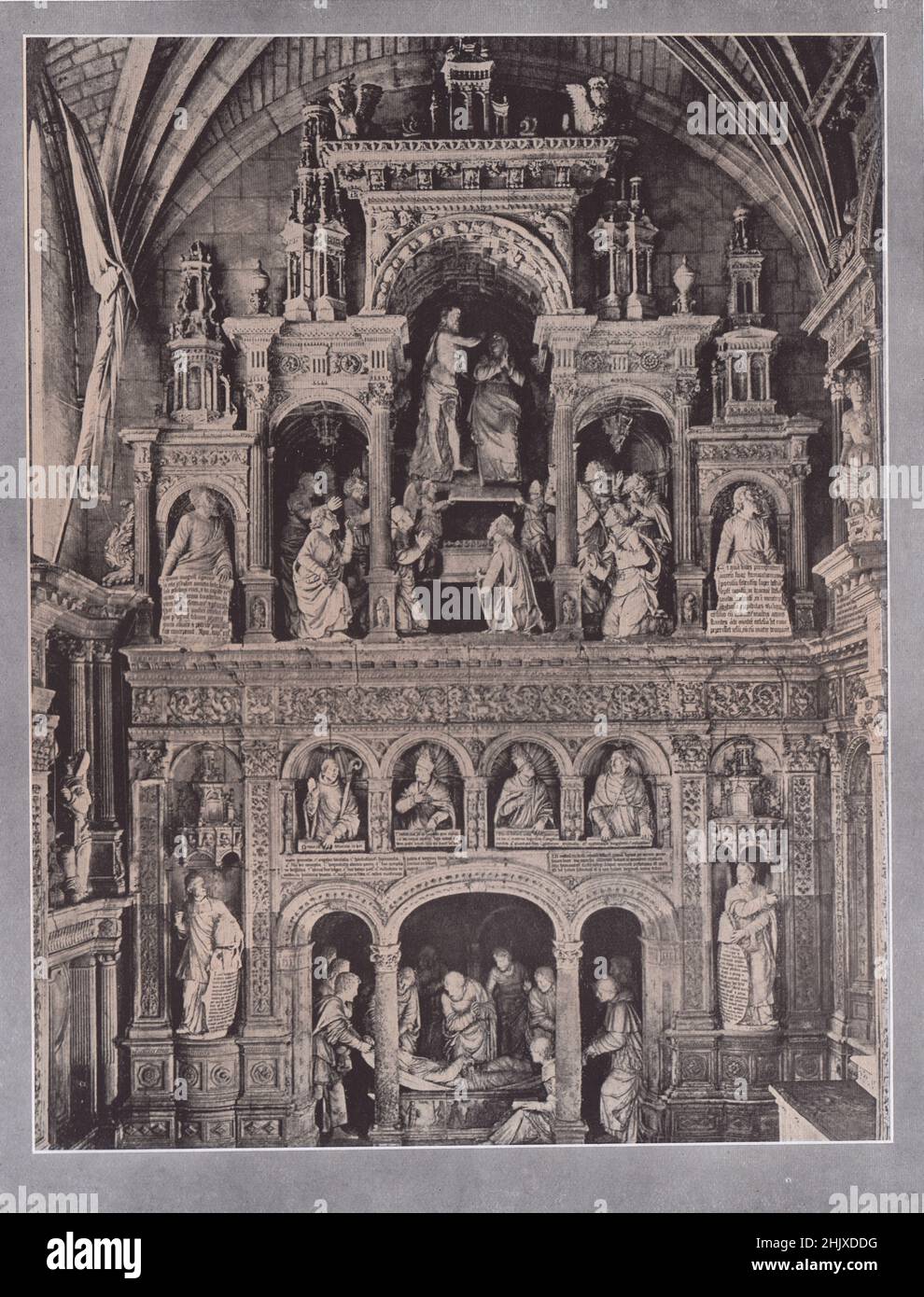 'The Burial and Assumption of the Virgin,' Solesmes Abbey. Sarthe. France (1925) Stock Photo