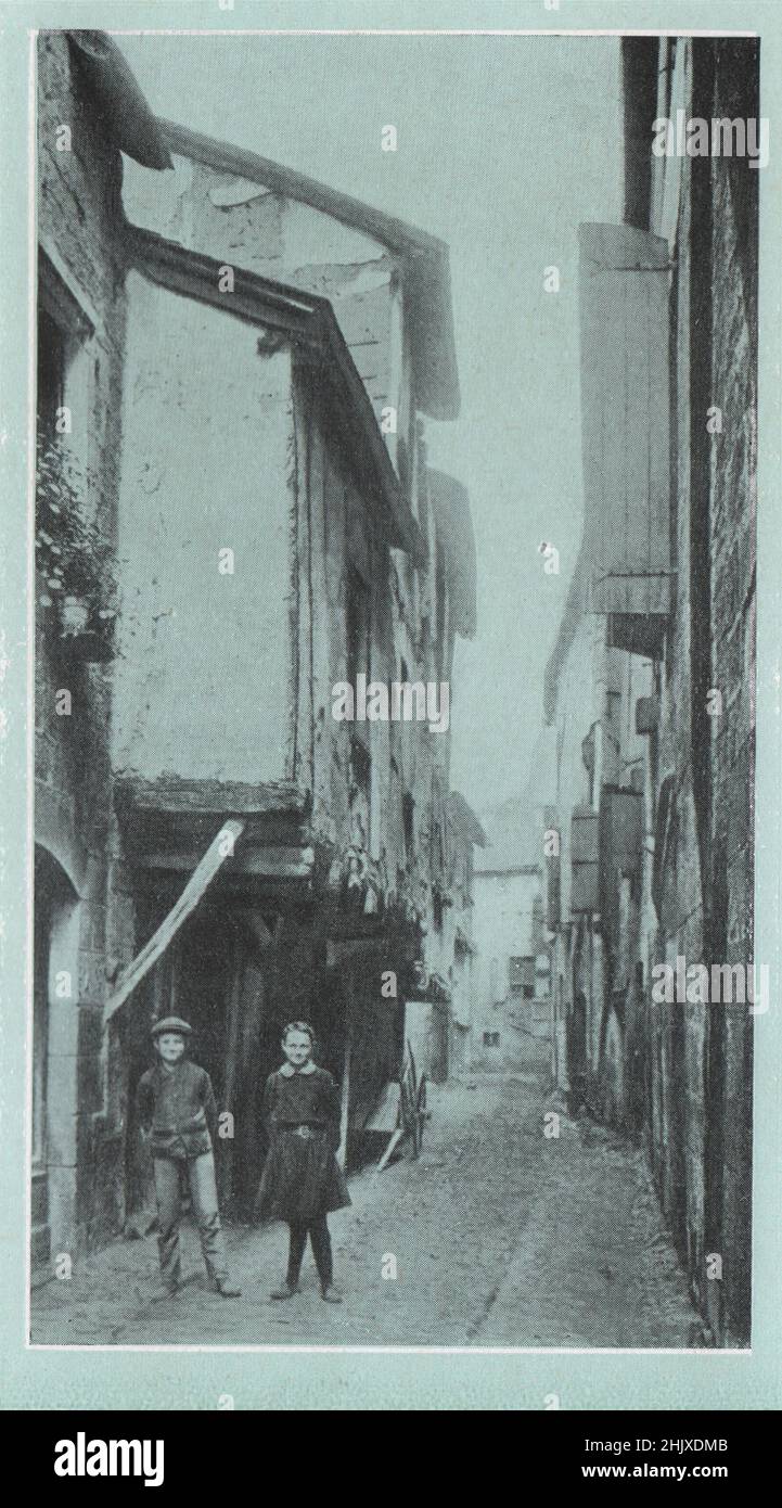 The Rue Frappé, Brive. Corrèze. France (1925) Stock Photo