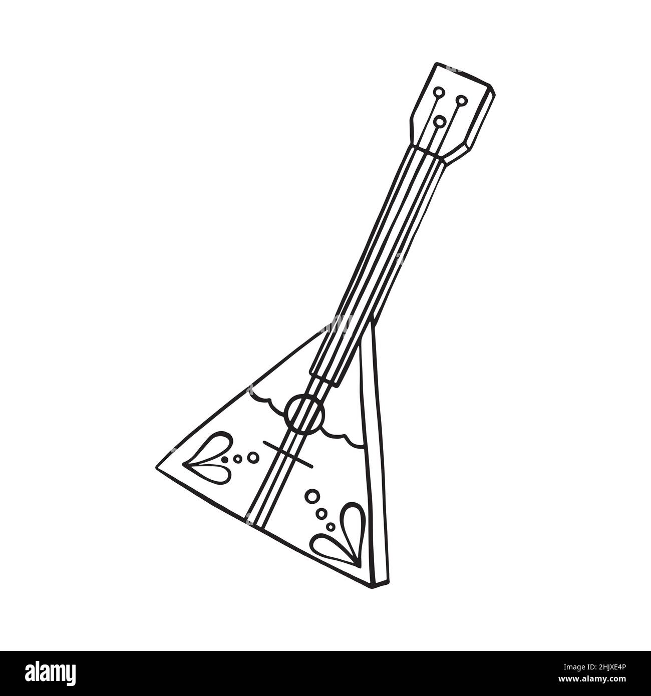 Balalaika vector doodle icon. Russian traditional musical instrument ...