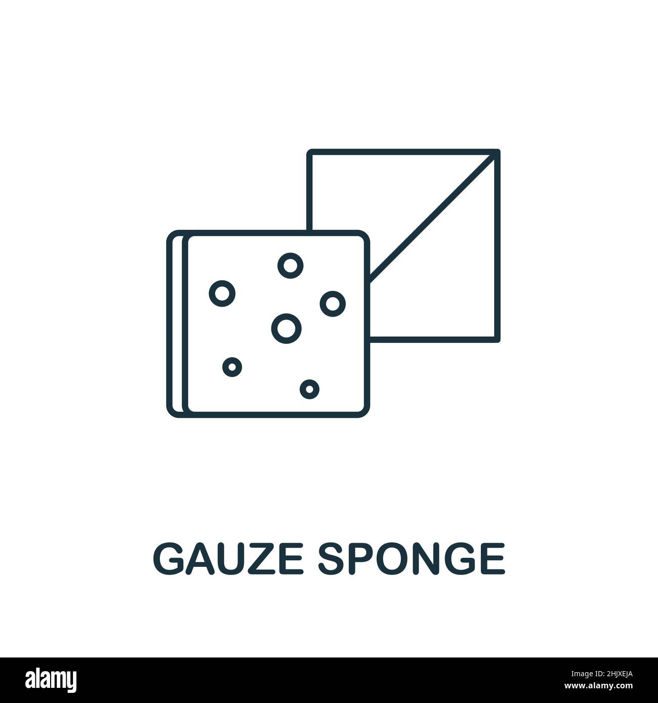 Gauze Sponge icon. Line element from medical equipment collection